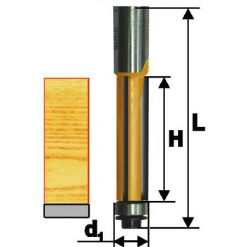 Фреза кромочная прямая с подшипником d12,7*H38*12 (dподшипника=12,7)