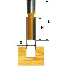 Фреза пазовая прямая d6*Н19*8